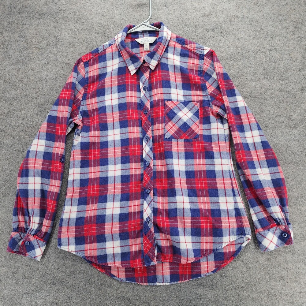 Market & Spruce Stitch Fix Shirt Womens Small Long Sleeve Red Plaid Button Up